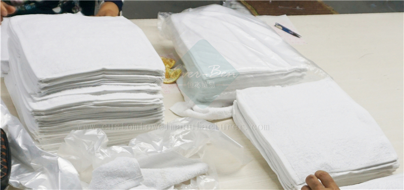 China Bulk White large Hand Towels Wholesale White washcloth supplier for Spain Portugal Europe
